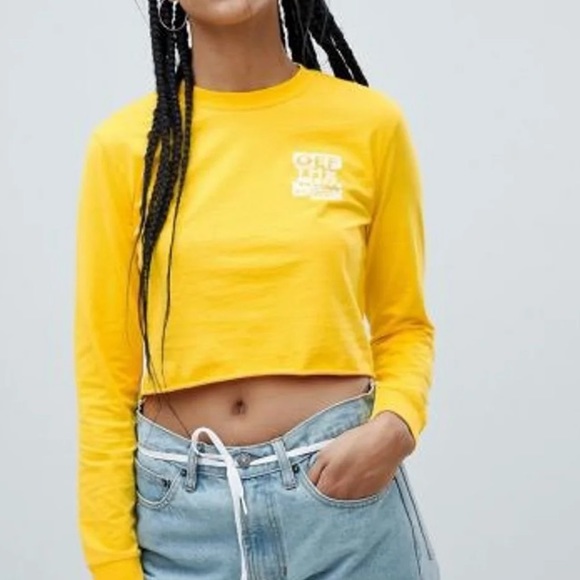 Vans Tops - Vans yellow long sleeve crop xl